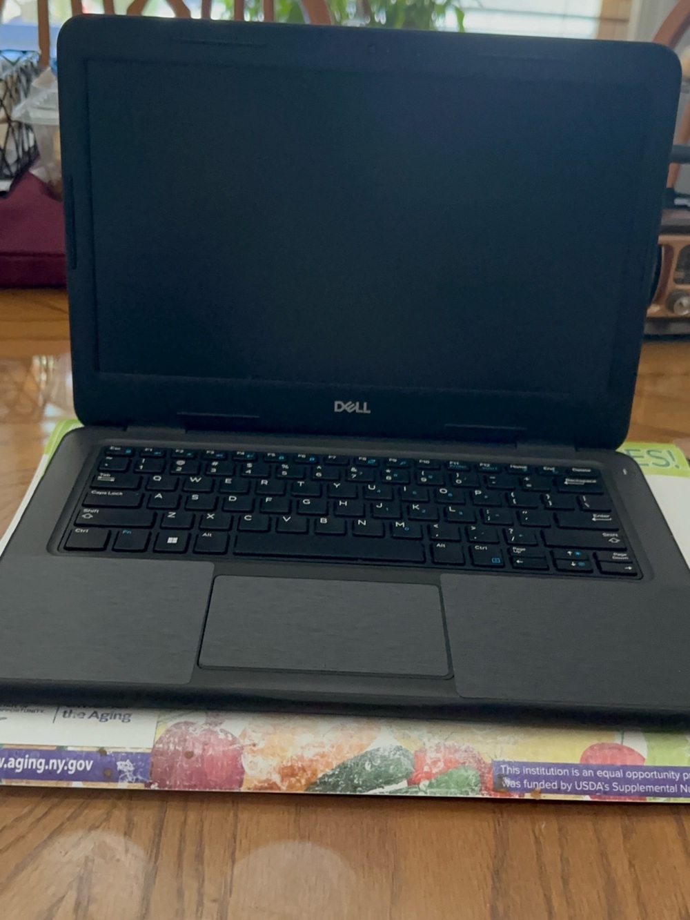 Dell Black Laptop with Standard Keyboard and Trackpad